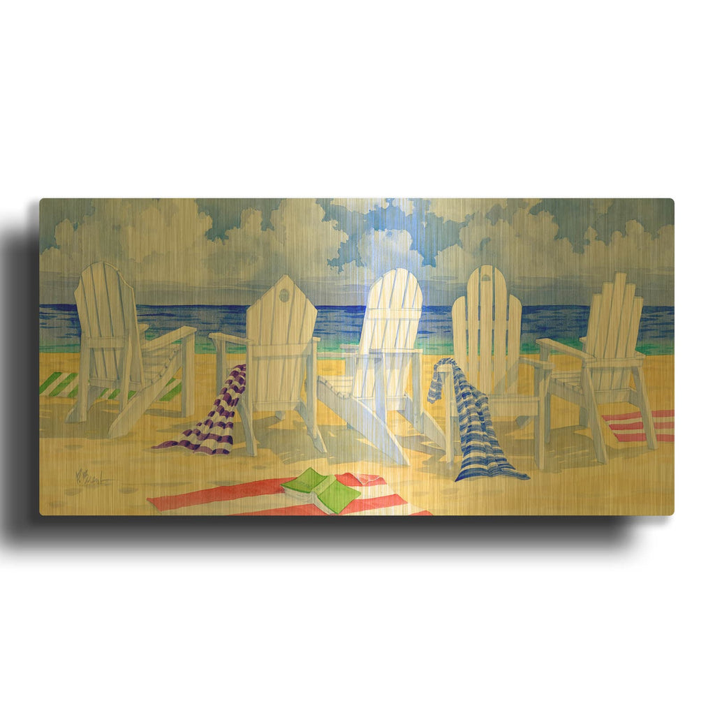 'Front Row Seats Bright' By Paul Brent Gold Metal Wall Art