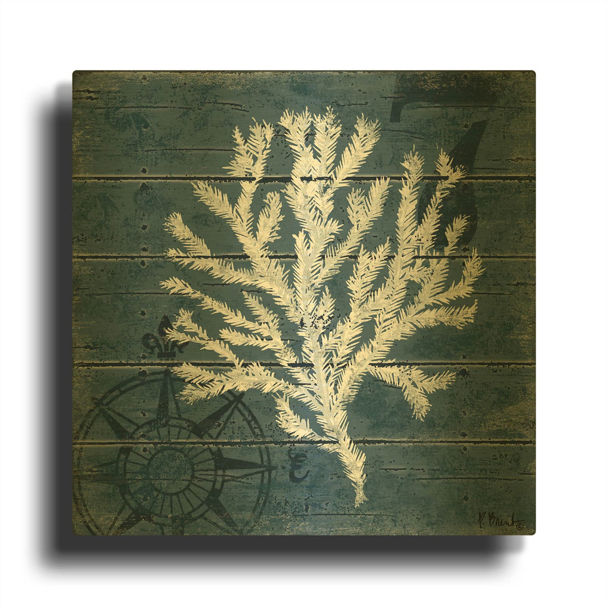 'Cape Coral IV' By Paul Brent Gold Metal Wall Art