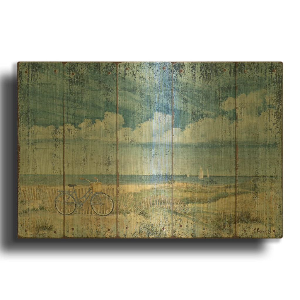 'Quiet Coast' By Paul Brent Gold Metal Wall Art