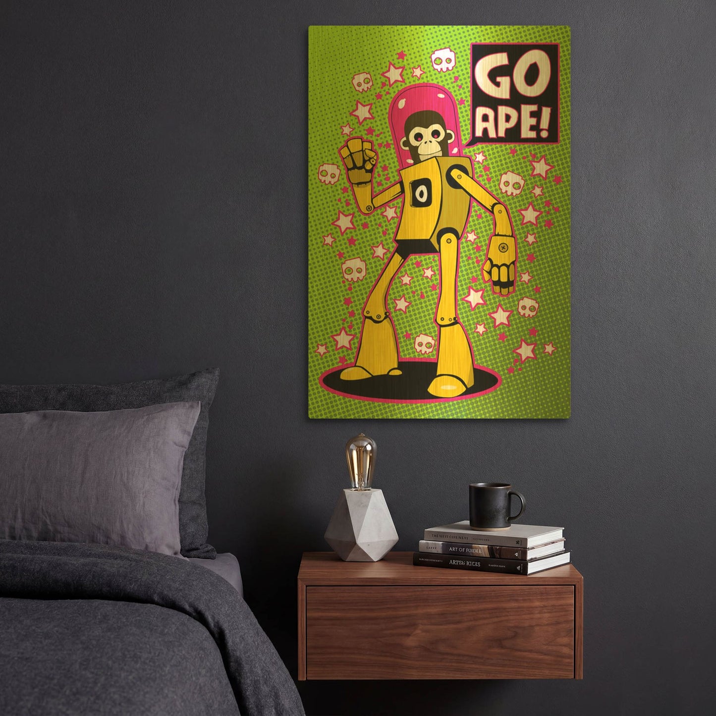 'Go Ape' By Craig Snodgrass Gold Metal Wall Art