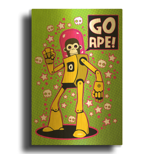 'Go Ape' By Craig Snodgrass Gold Metal Wall Art