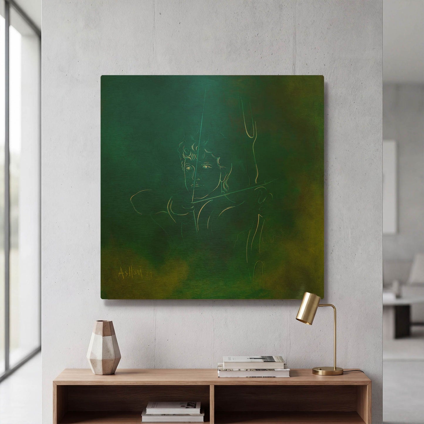 'Sagittarius' By Samedin Asllani Gold Metal Wall Art