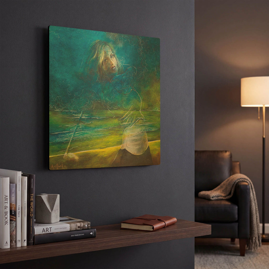 'The Golfer II' By Samedin Asllani Gold Metal Wall Art