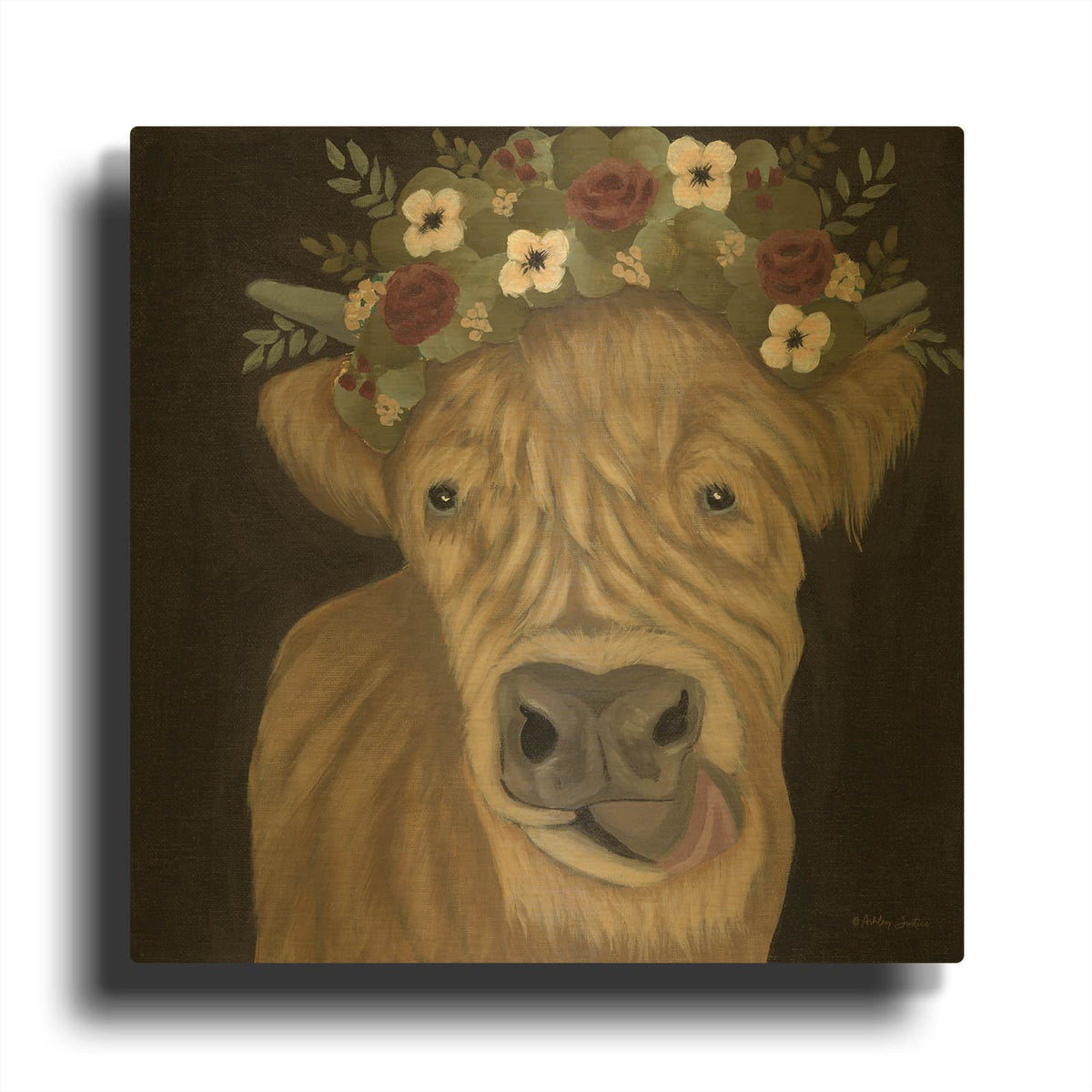 'Sadie' By Ashley Justice Gold Metal Wall Art