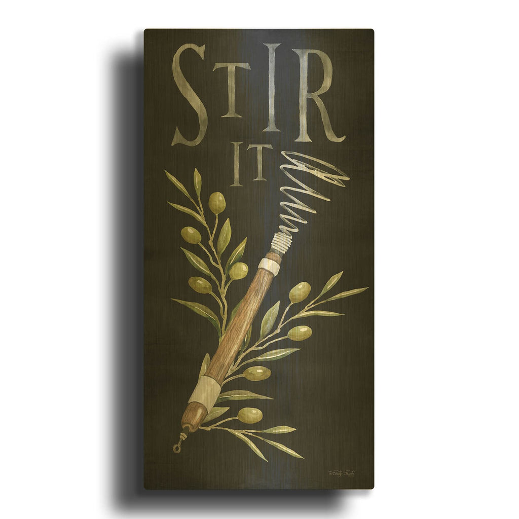 'Stir It' By Cindy Jacobs Gold Metal Wall Art