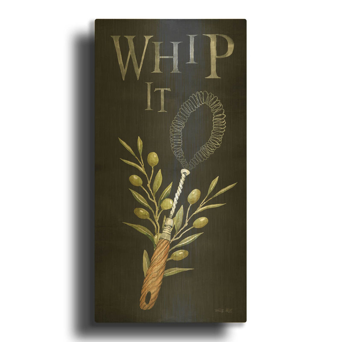 'Whip It' By Cindy Jacobs Gold Metal Wall Art