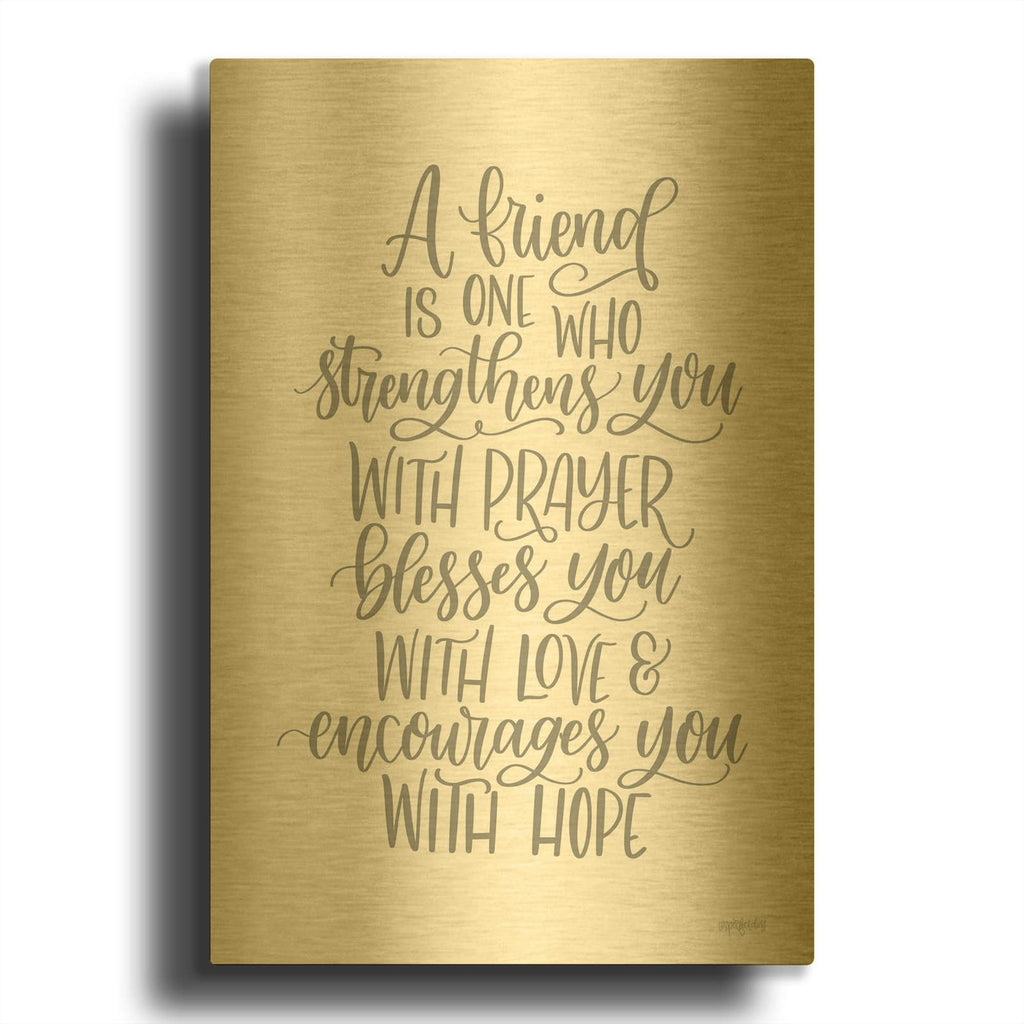 'A Friend' By Imperfect Dust Gold Metal Wall Art