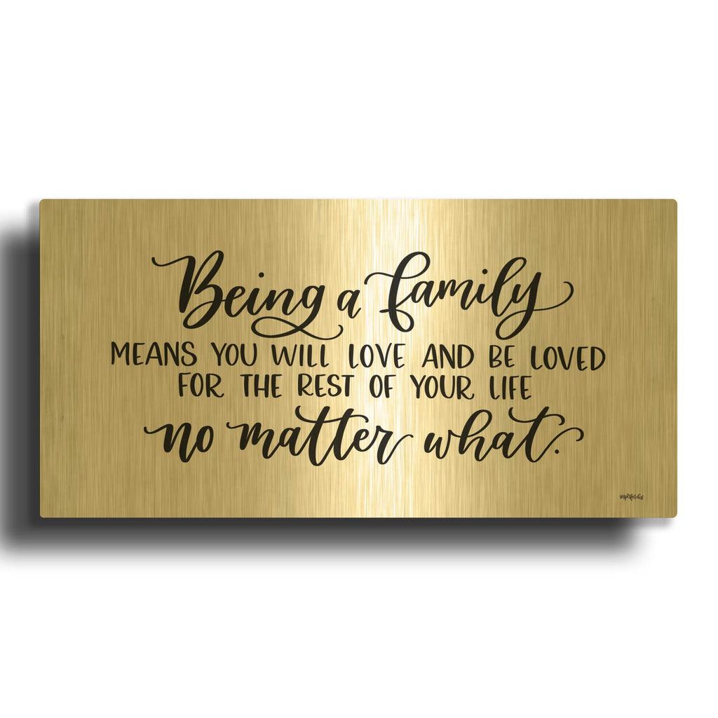 'No Matter What' By Imperfect Dust Gold Metal Wall Art