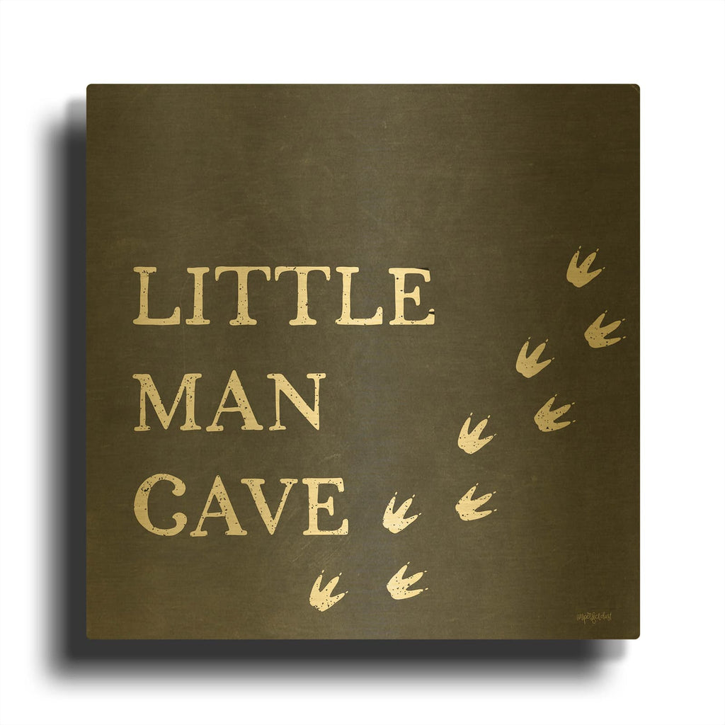 'Little Man Cave' By Imperfect Dust Gold Metal Wall Art