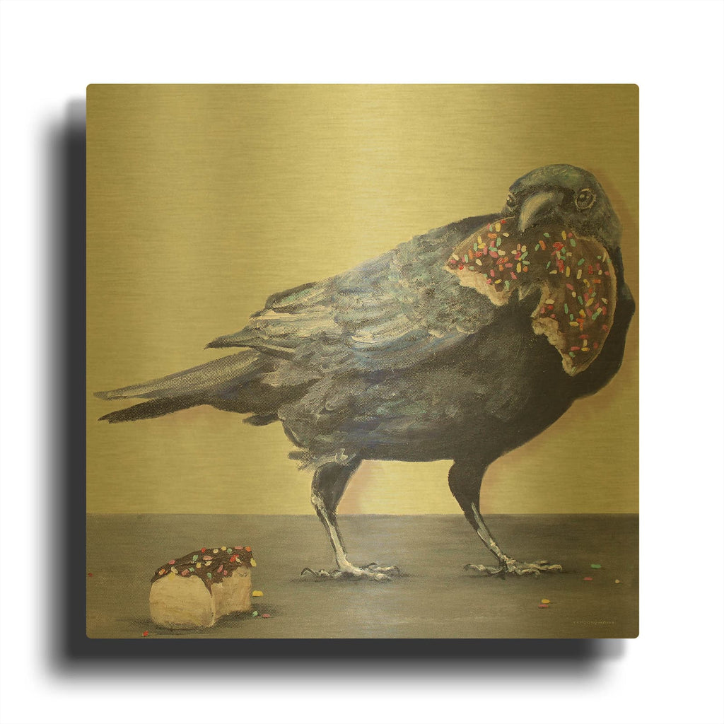 'Craven a Donut' By Kamdon Kreations Gold Metal Wall Art