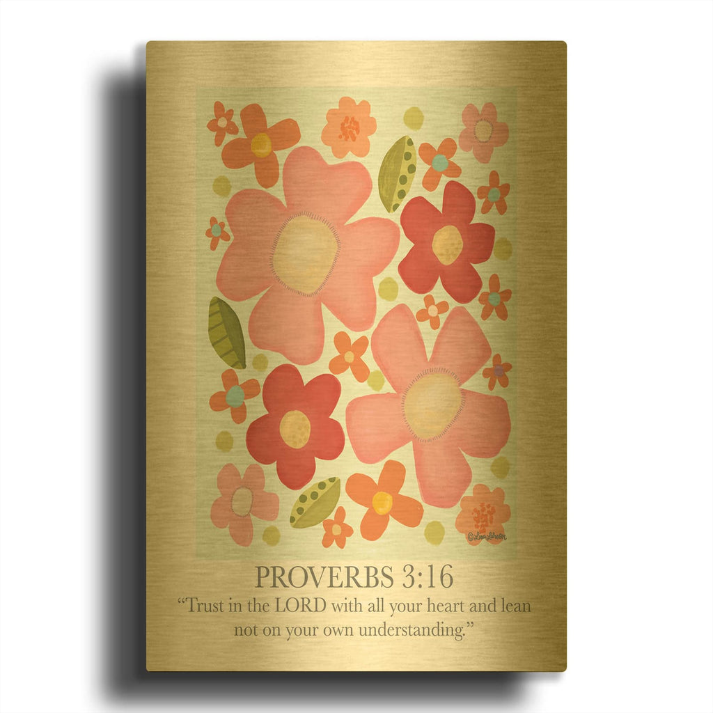 'Trust in the Lord' By Lisa Larson Gold Metal Wall Art