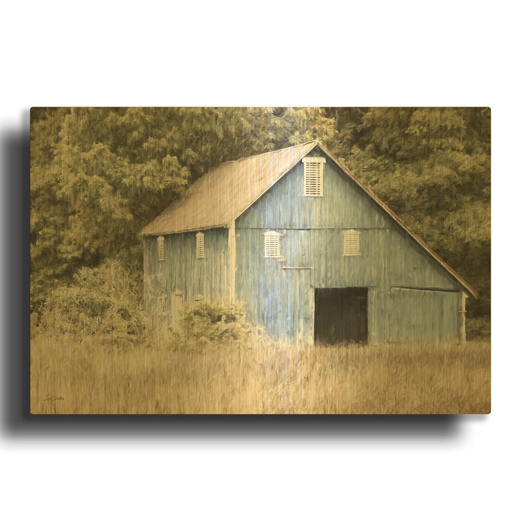 'Tucked in the Trees' By Lori Deiter Gold Metal Wall Art