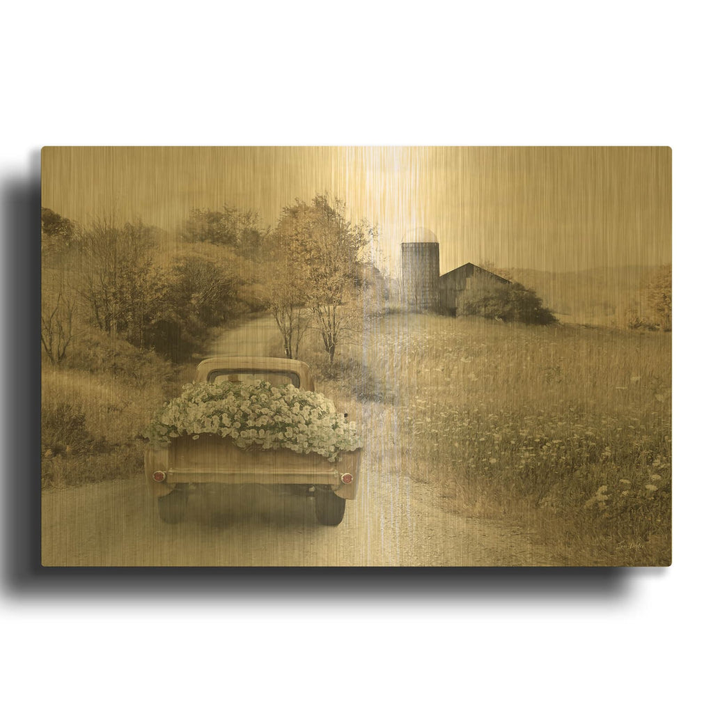 'Late Summer Delivery' By Lori Deiter Gold Metal Wall Art