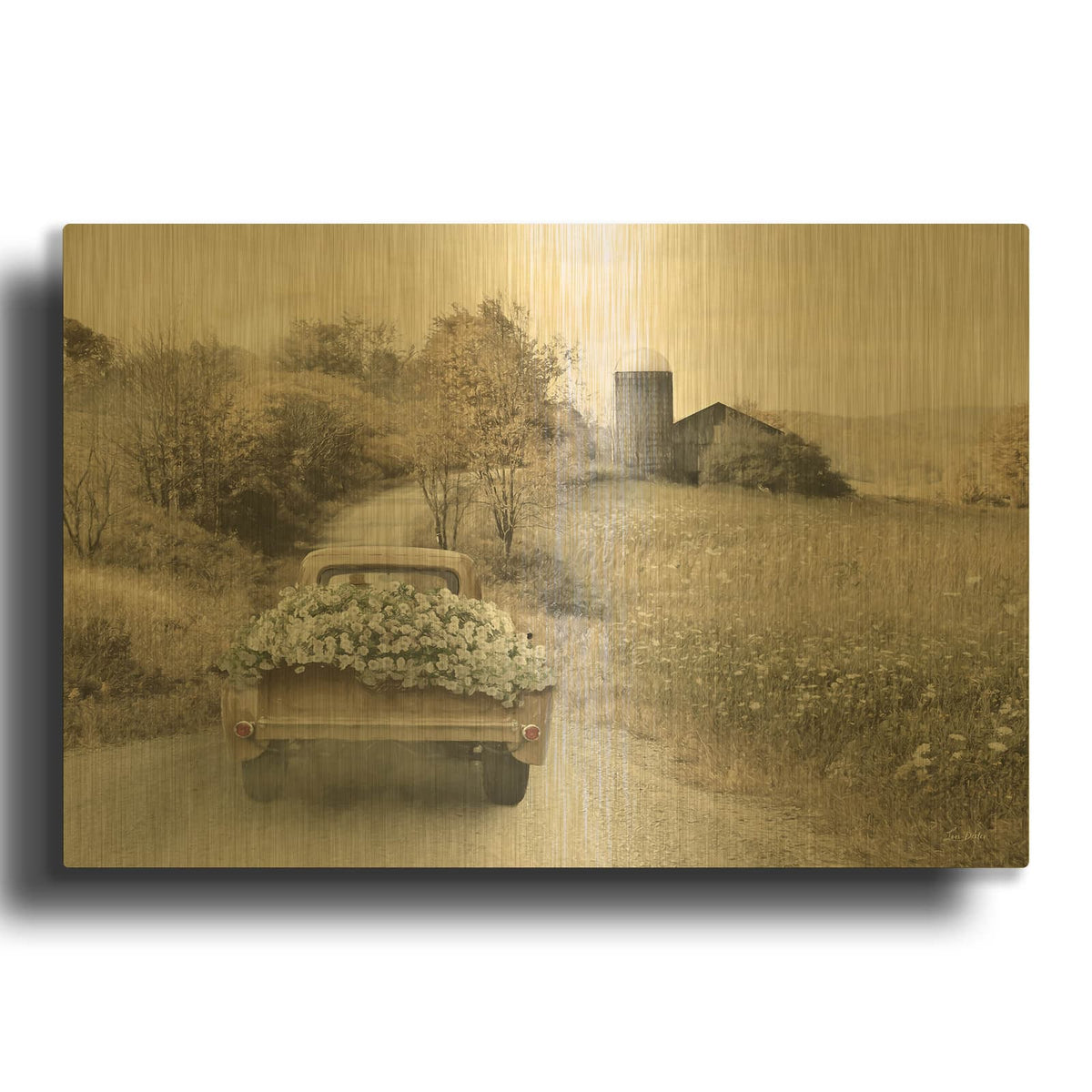'Late Summer Delivery' By Lori Deiter Gold Metal Wall Art