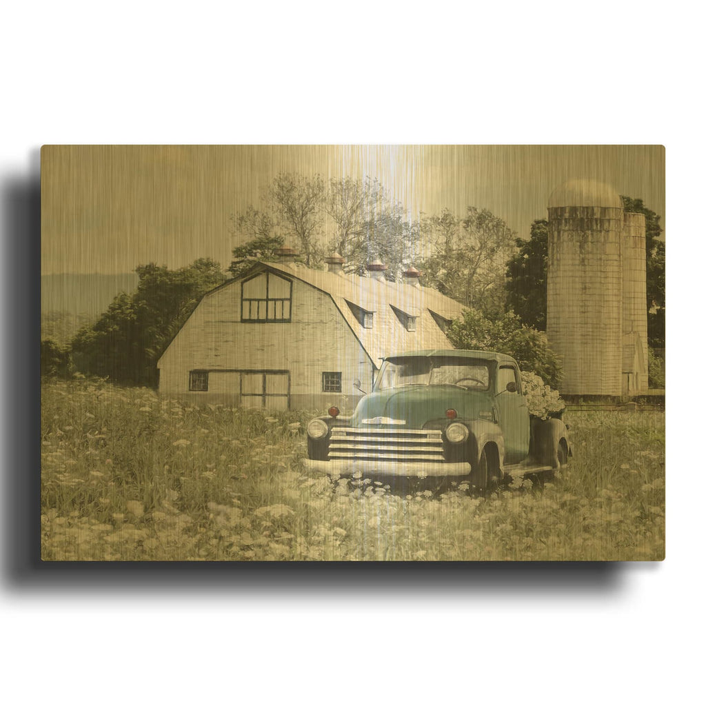 'Vintage View' By Lori Deiter Gold Metal Wall Art