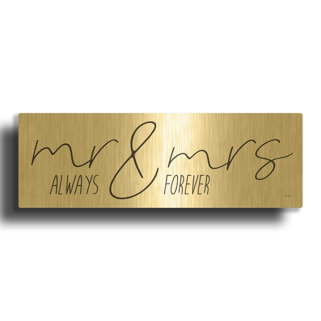 'Mr. & Mrs. Always & Forever' By Marla Rae Gold Metal Wall Art
