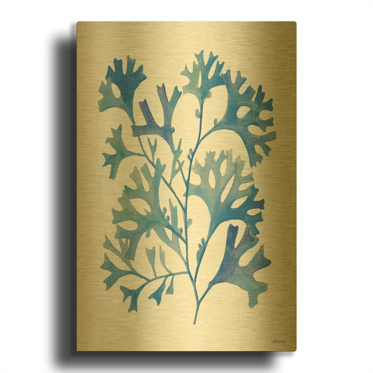 'Coral 2' By Stellar Design Studio Gold Metal Wall Art