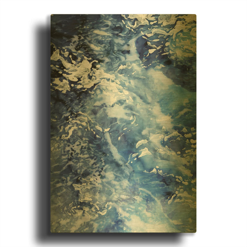 'Great Waves' By Stellar Design Studio Gold Metal Wall Art
