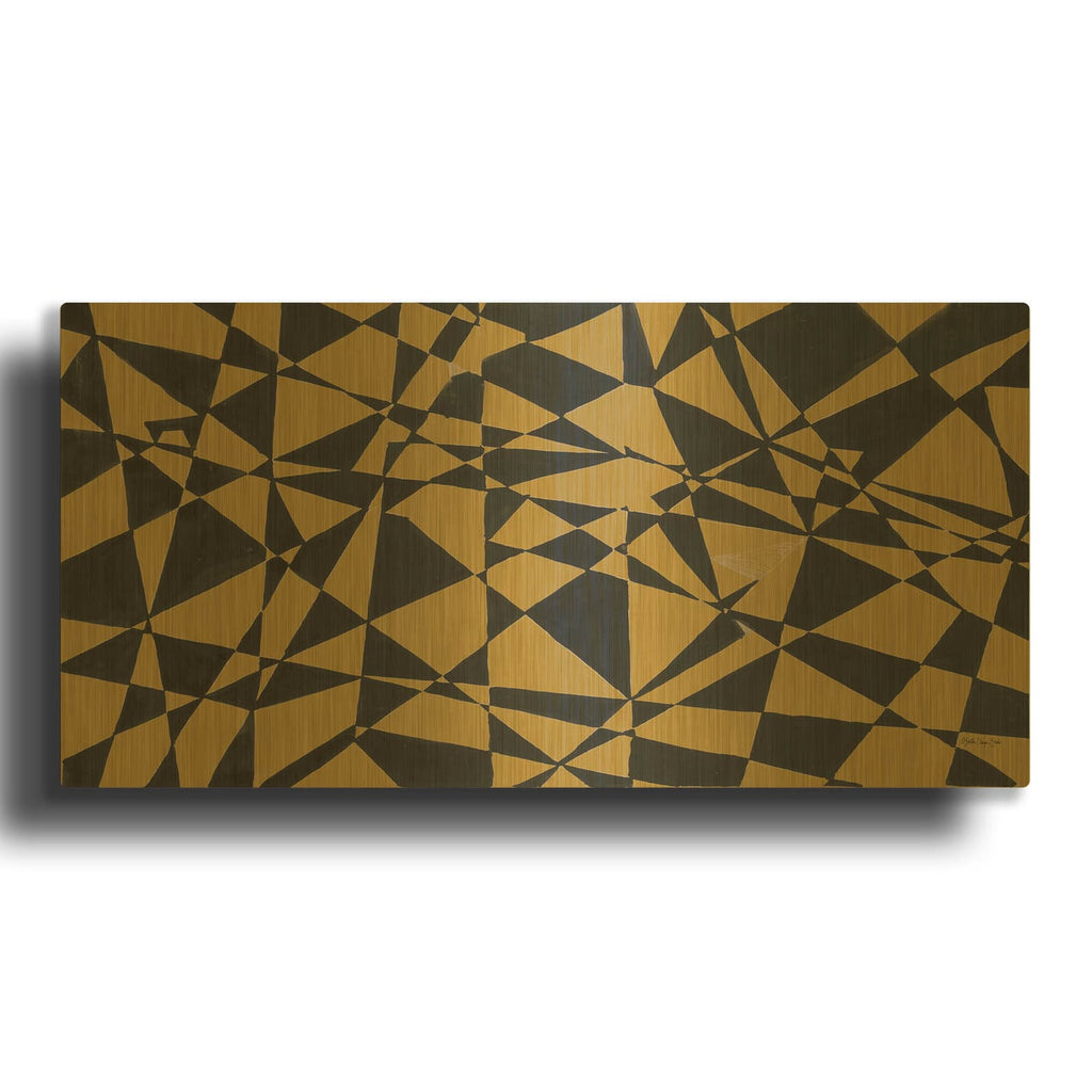 'Geometric Jumble' By Stellar Design Studio Gold Metal Wall Art