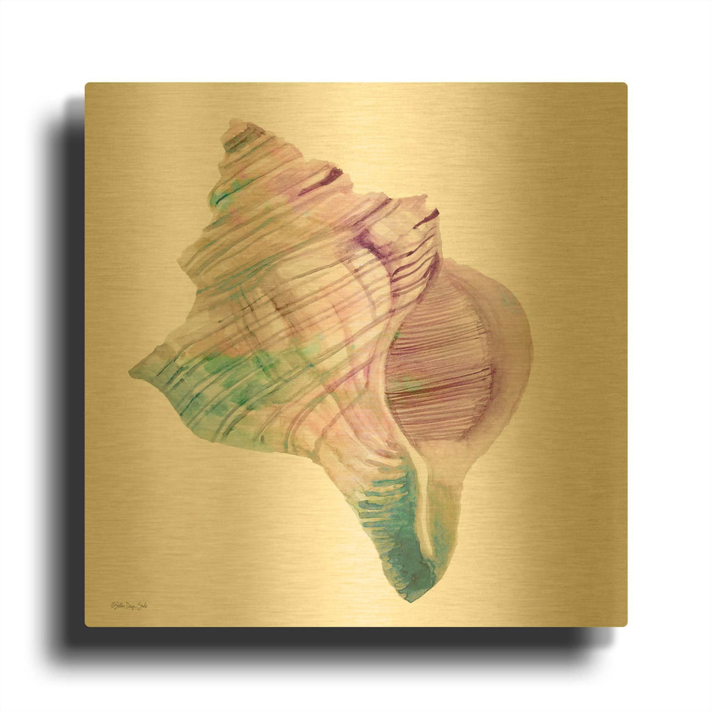 'Conch Shell' By Stellar Design Studio Gold Metal Wall Art