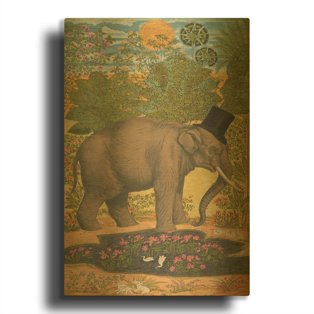 'Regal Elephant' By Stellar Design Studio Gold Metal Wall Art