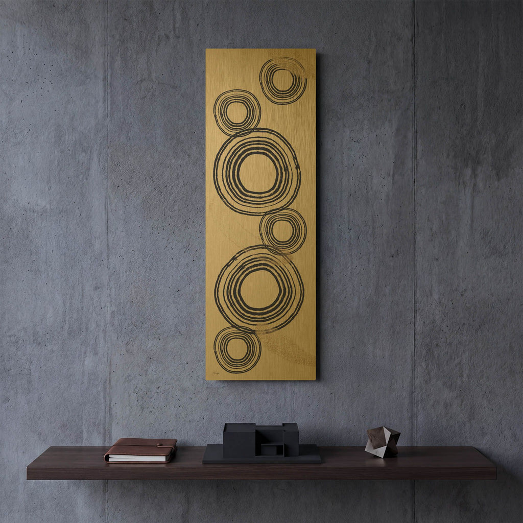 'Seeing Worlds' By Yass Naffas Designs Gold Metal Wall Art