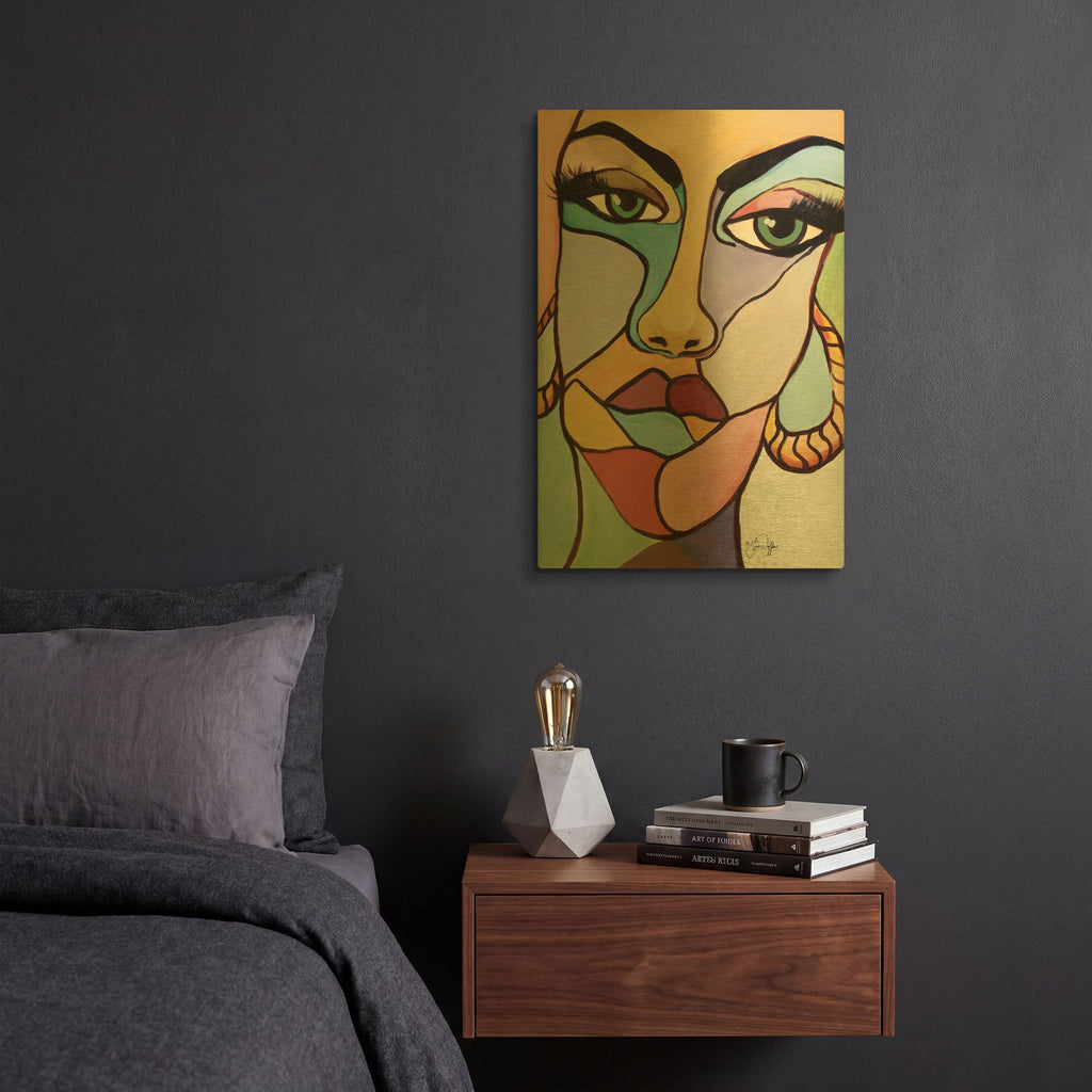 'Facets' By Yass Naffas Designs Gold Metal Wall Art