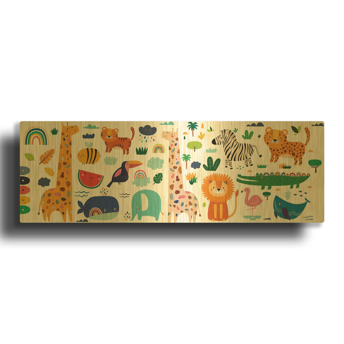 'Cute Animals' By Luxe Gold Metal Wall Art