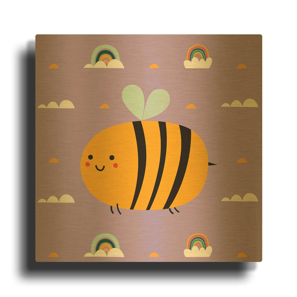 'Cute Bee' By Luxe Gold Metal Wall Art