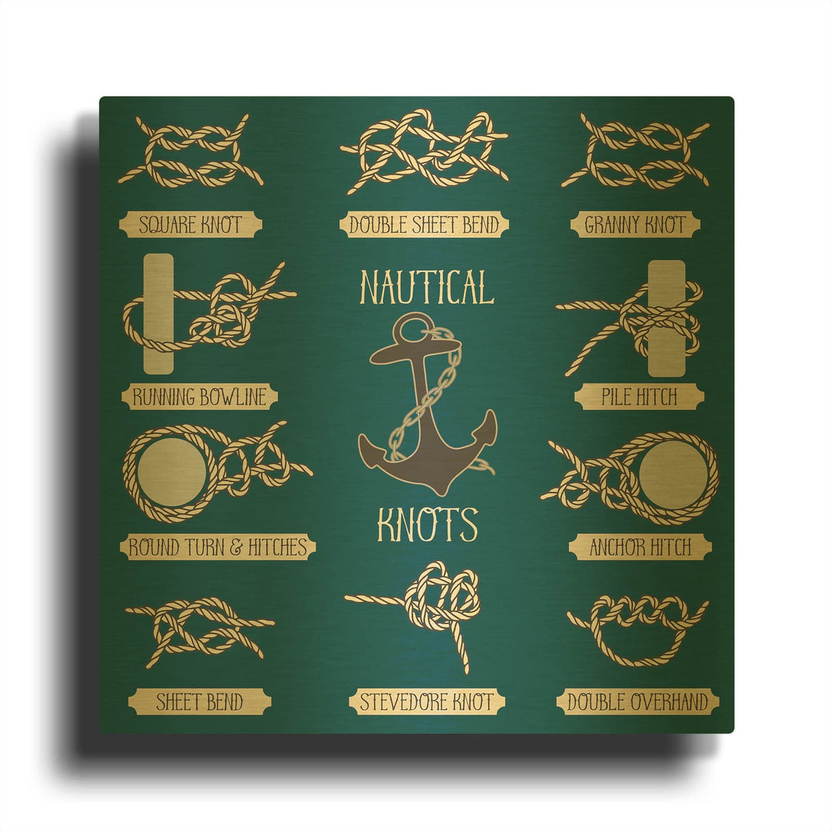 'Nautical Knots' By Luxe Gold Metal Wall Art