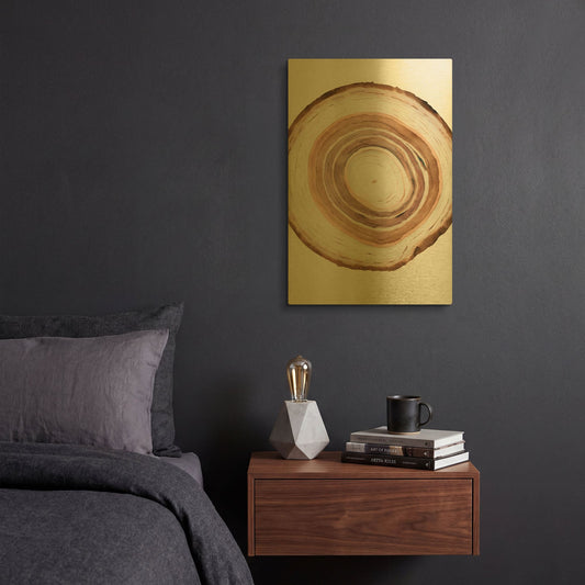 'Nature Inspired 6' By Petals Prints Design Gold Metal Wall Art