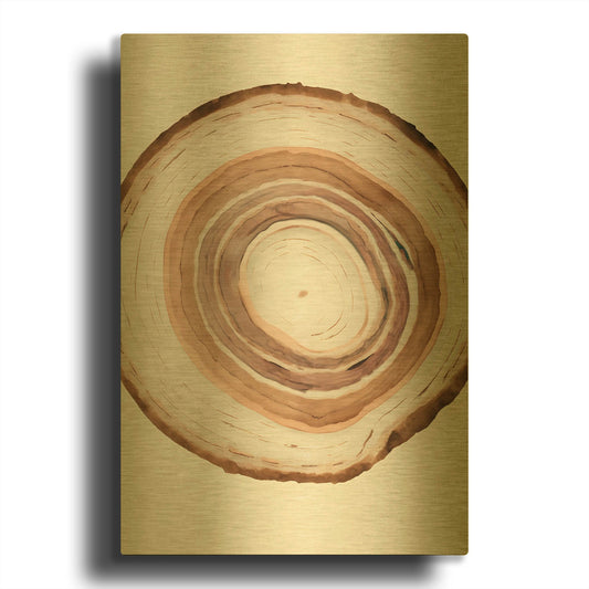 'Nature Inspired 6' By Petals Prints Design Gold Metal Wall Art