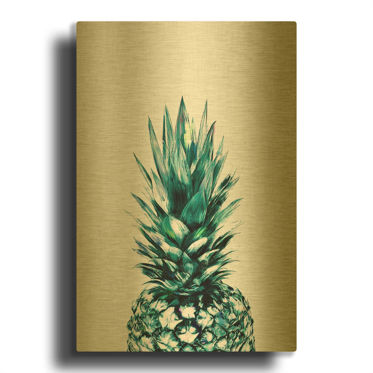 'Pineapple Ii' By Tai Prints Gold Metal Wall Art