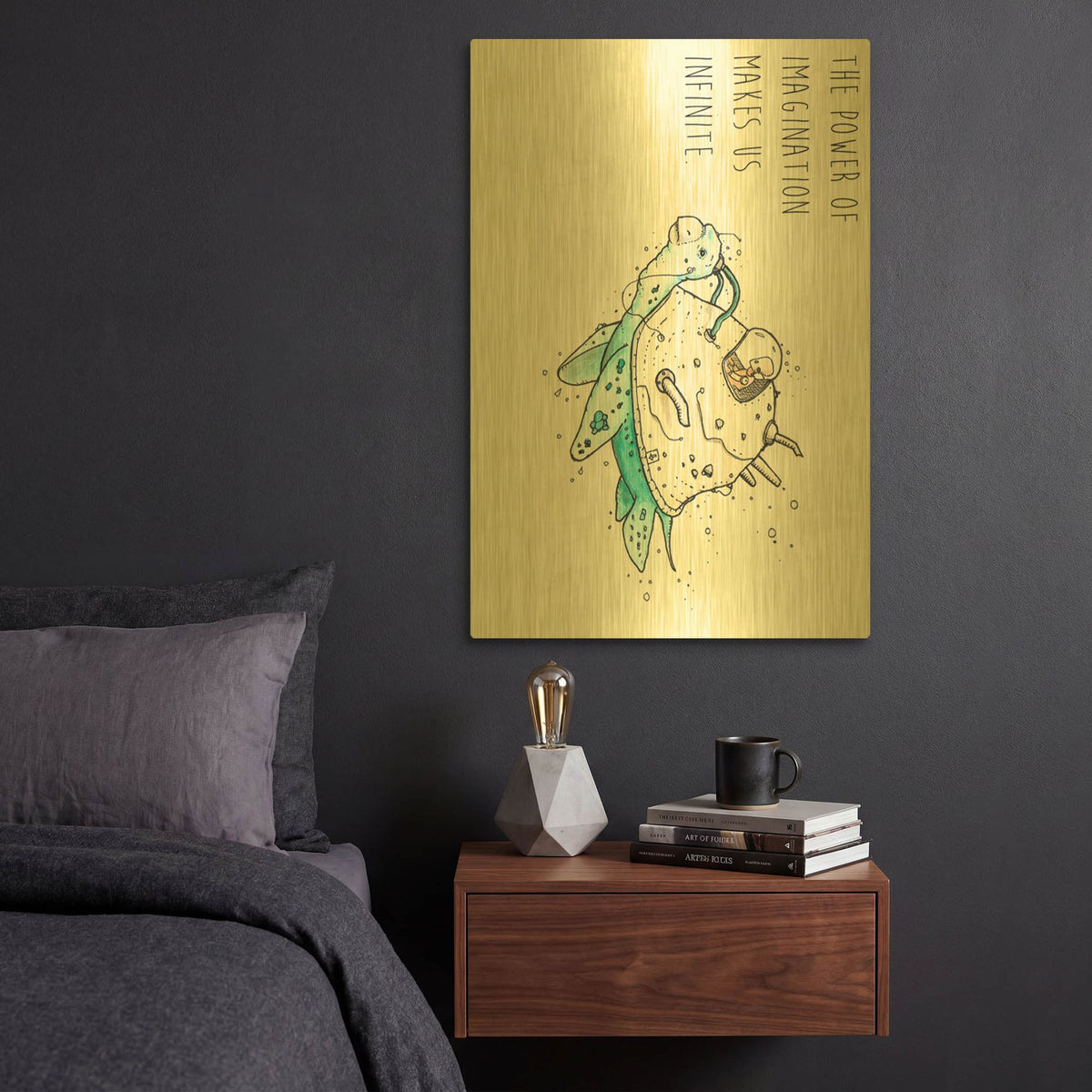 'Imagination' By Craig Snodgrass Gold Metal Wall Art
