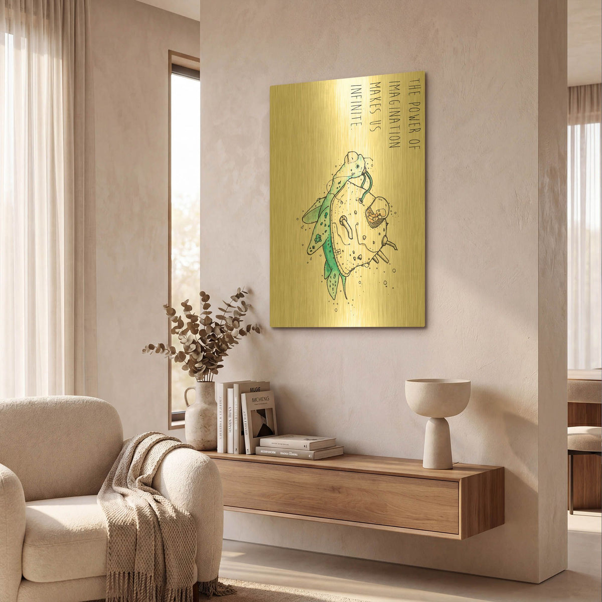 'Imagination' By Craig Snodgrass Gold Metal Wall Art