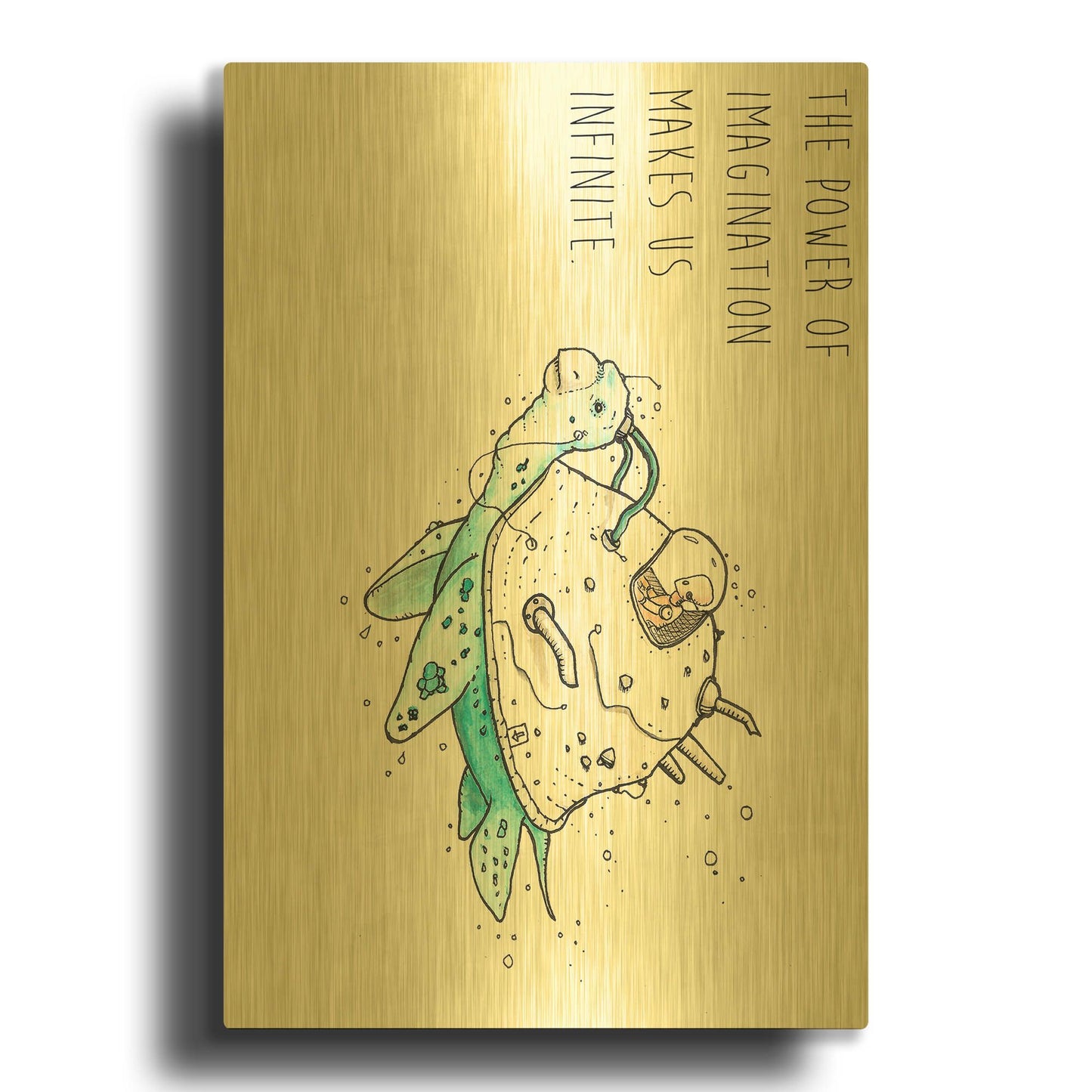 'Imagination' By Craig Snodgrass Gold Metal Wall Art