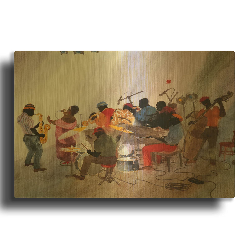 'Wild Women Don' By Jim Tanaka Gold Metal Wall Art