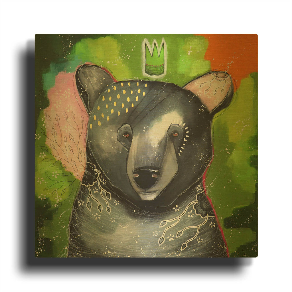 'A Curious Companion' By The Secret Hermit Gold Metal Wall Art