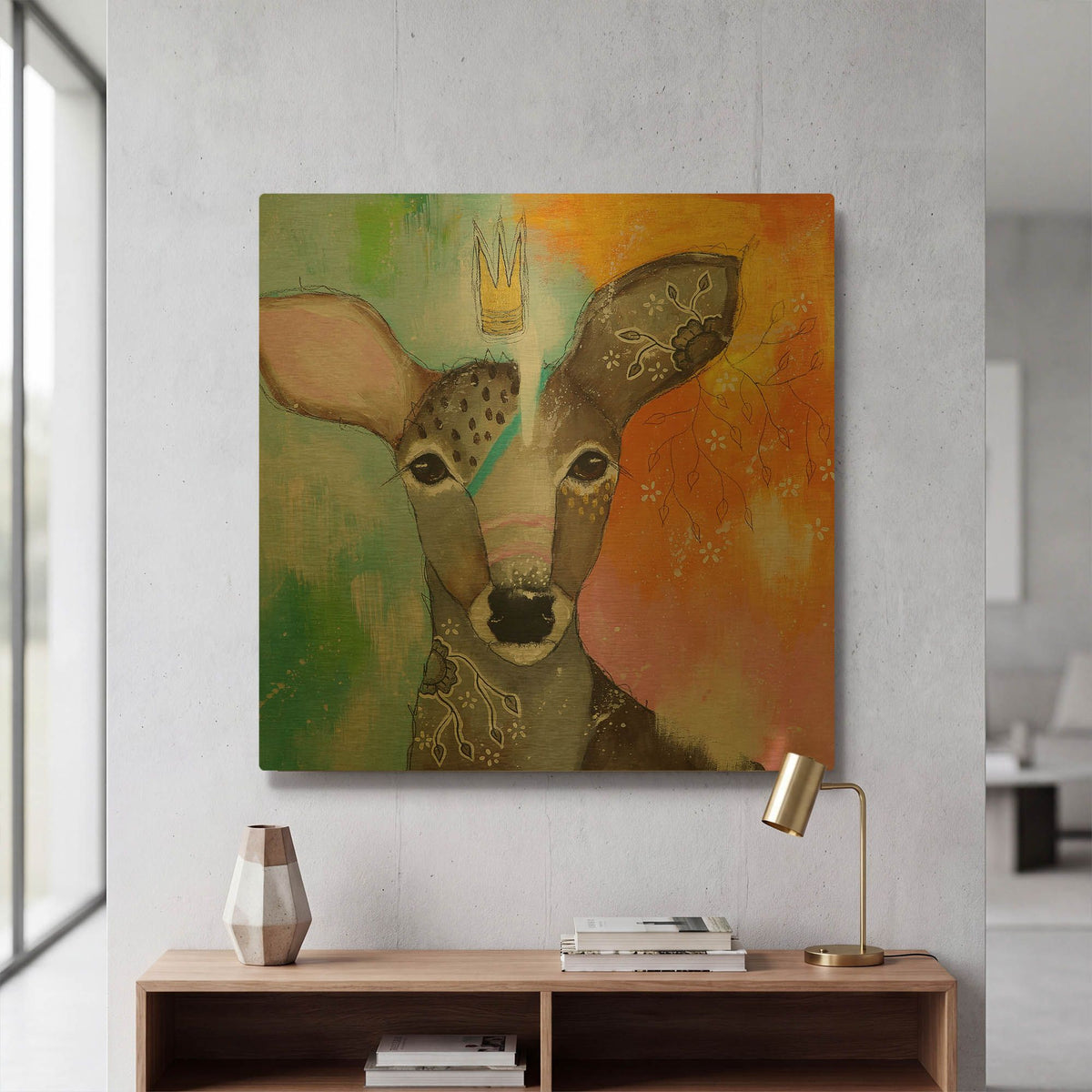 'Lost In A Dream' By The Secret Hermit Gold Metal Wall Art