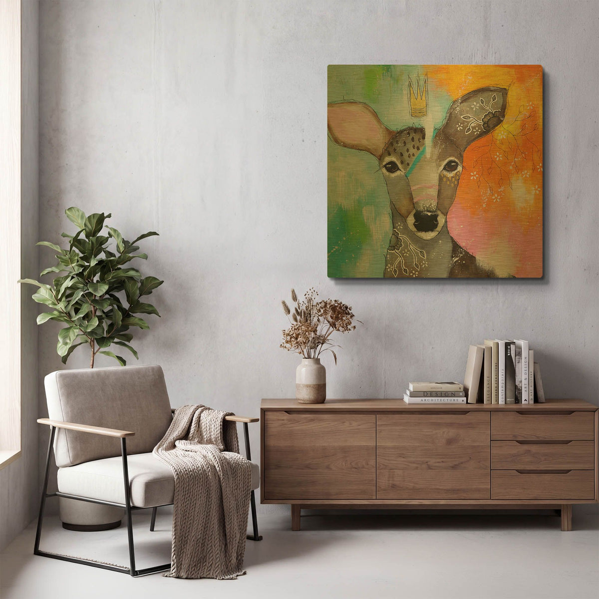 'Lost In A Dream' By The Secret Hermit Gold Metal Wall Art