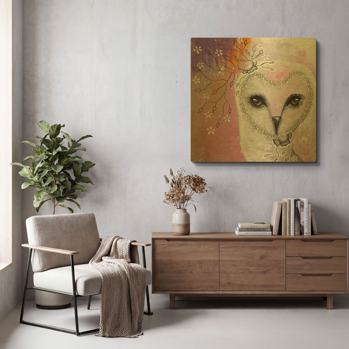 'Of Pine And Poetry' By The Secret Hermit Gold Metal Wall Art