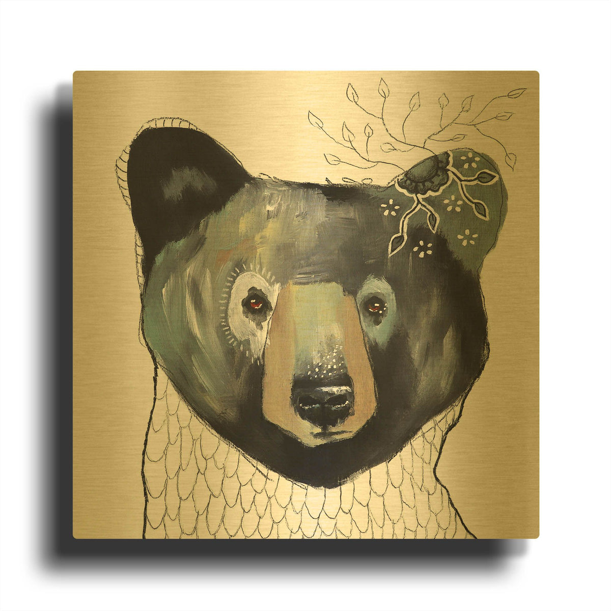 'Peaceful Days' By The Secret Hermit Gold Metal Wall Art