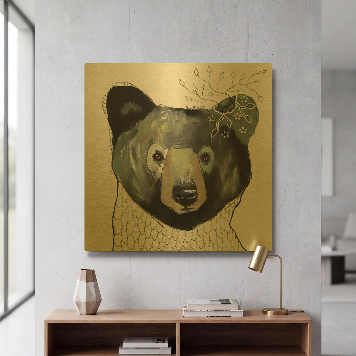 'Peaceful Days' By The Secret Hermit Gold Metal Wall Art