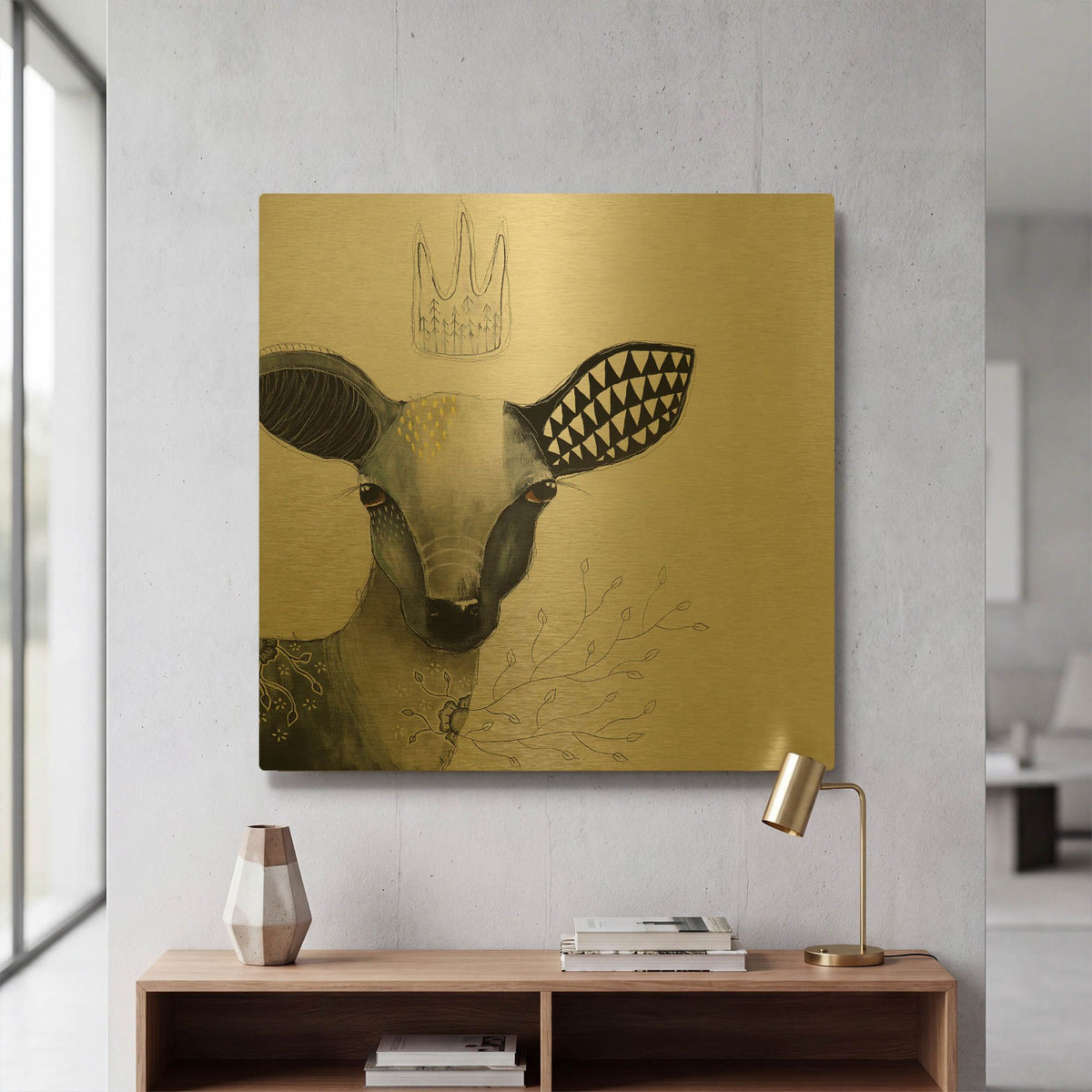 'Seeker Of Hope' By The Secret Hermit Gold Metal Wall Art