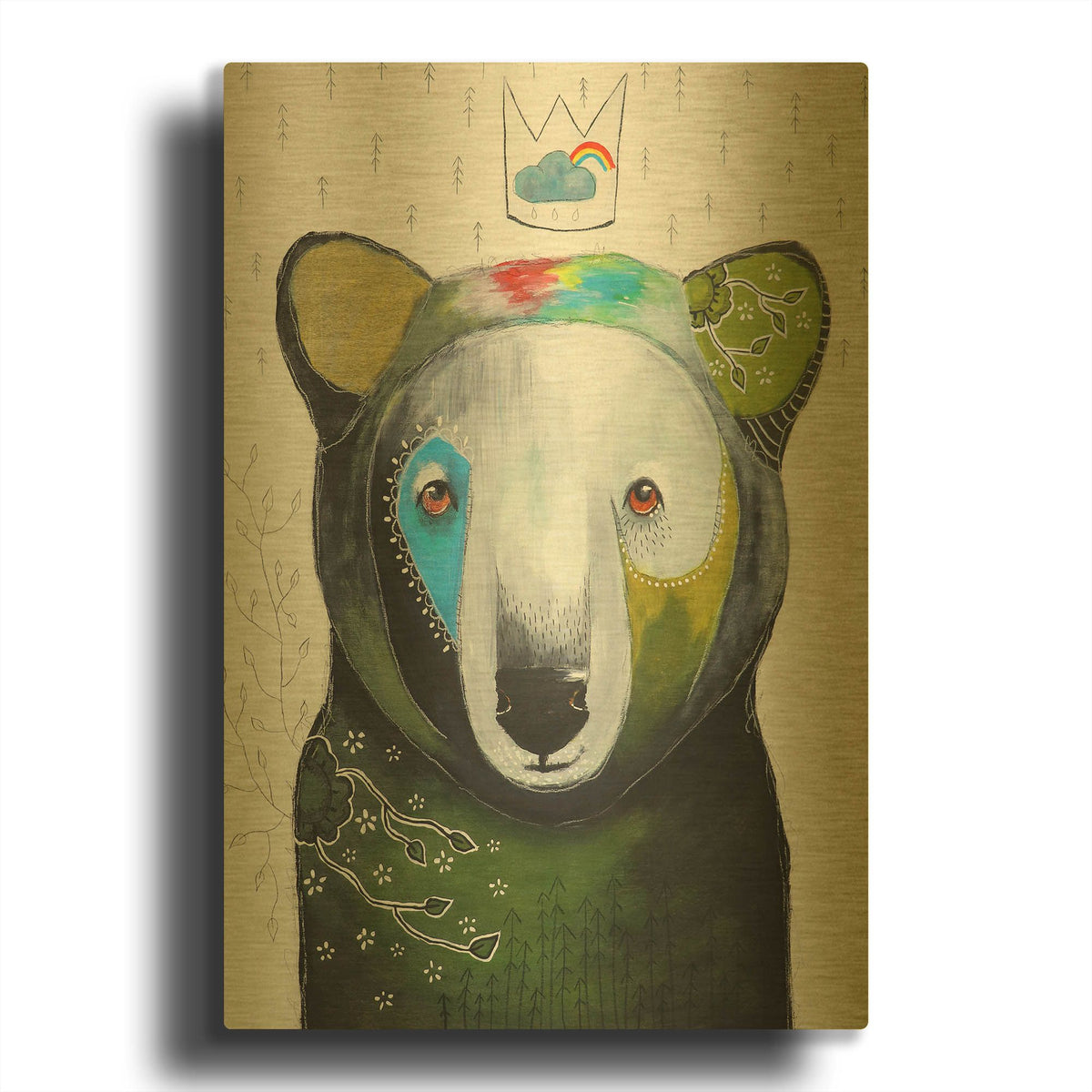 'Steady Growth' By The Secret Hermit Gold Metal Wall Art