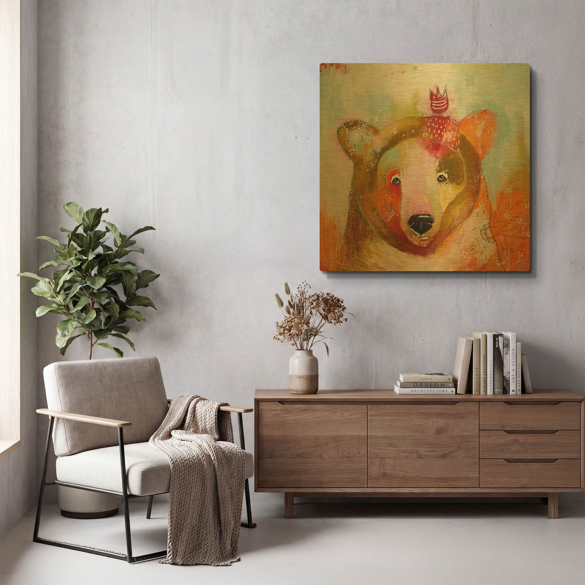 'The Journey Of Becoming' By The Secret Hermit Gold Metal Wall Art
