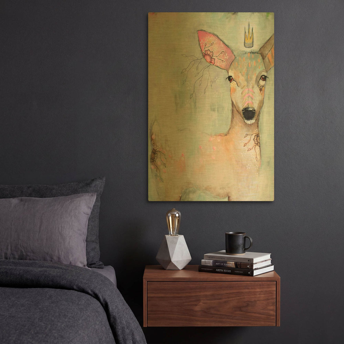 'The Woodland Wanderer' By The Secret Hermit Gold Metal Wall Art