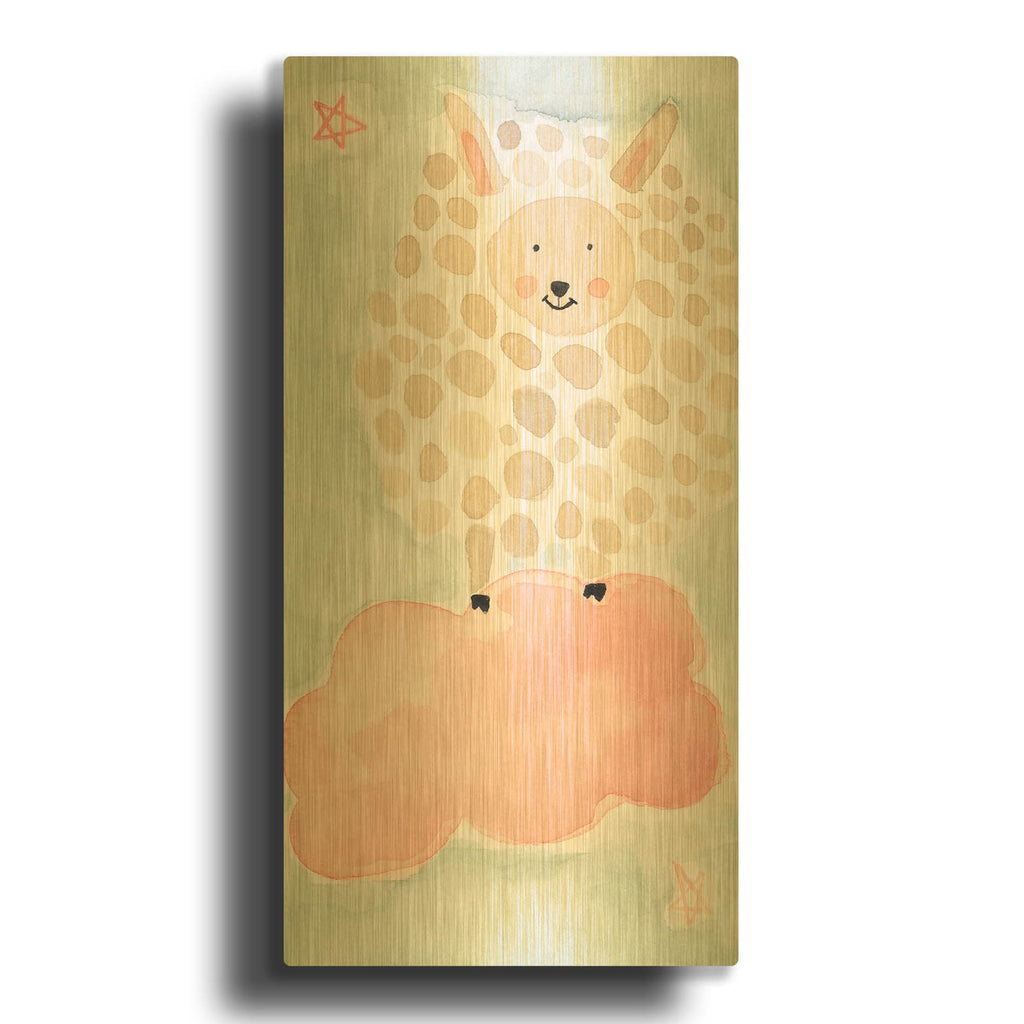 'Counting Sheep No 1' By Natalie Timbrook Gold Metal Wall Art