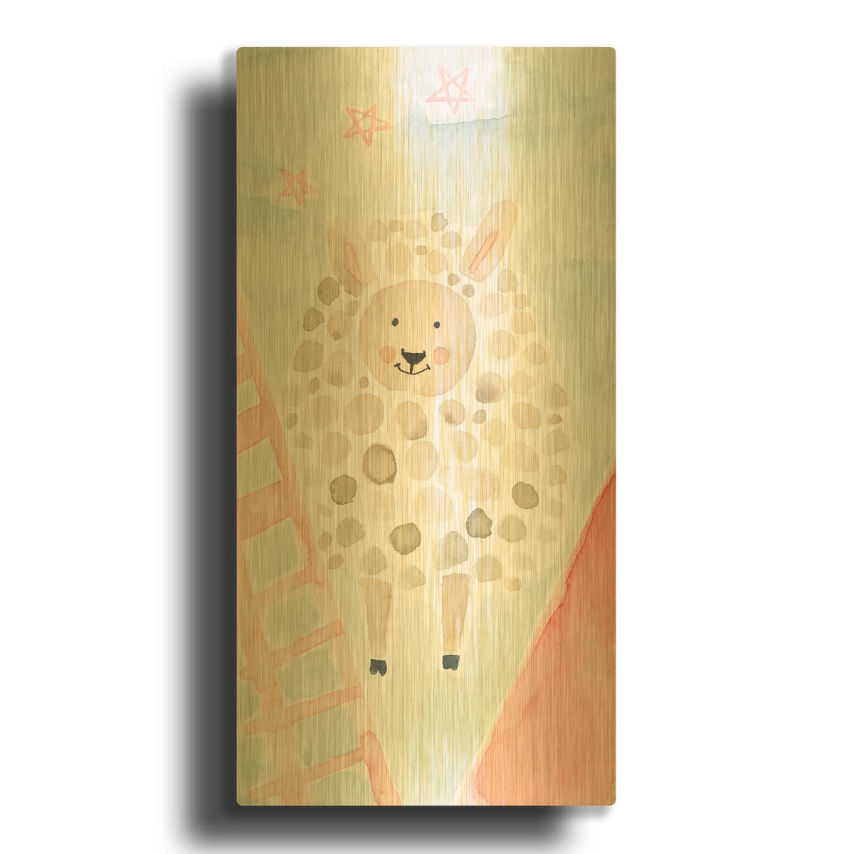 'Counting Sheep No 2' By Natalie Timbrook Gold Metal Wall Art