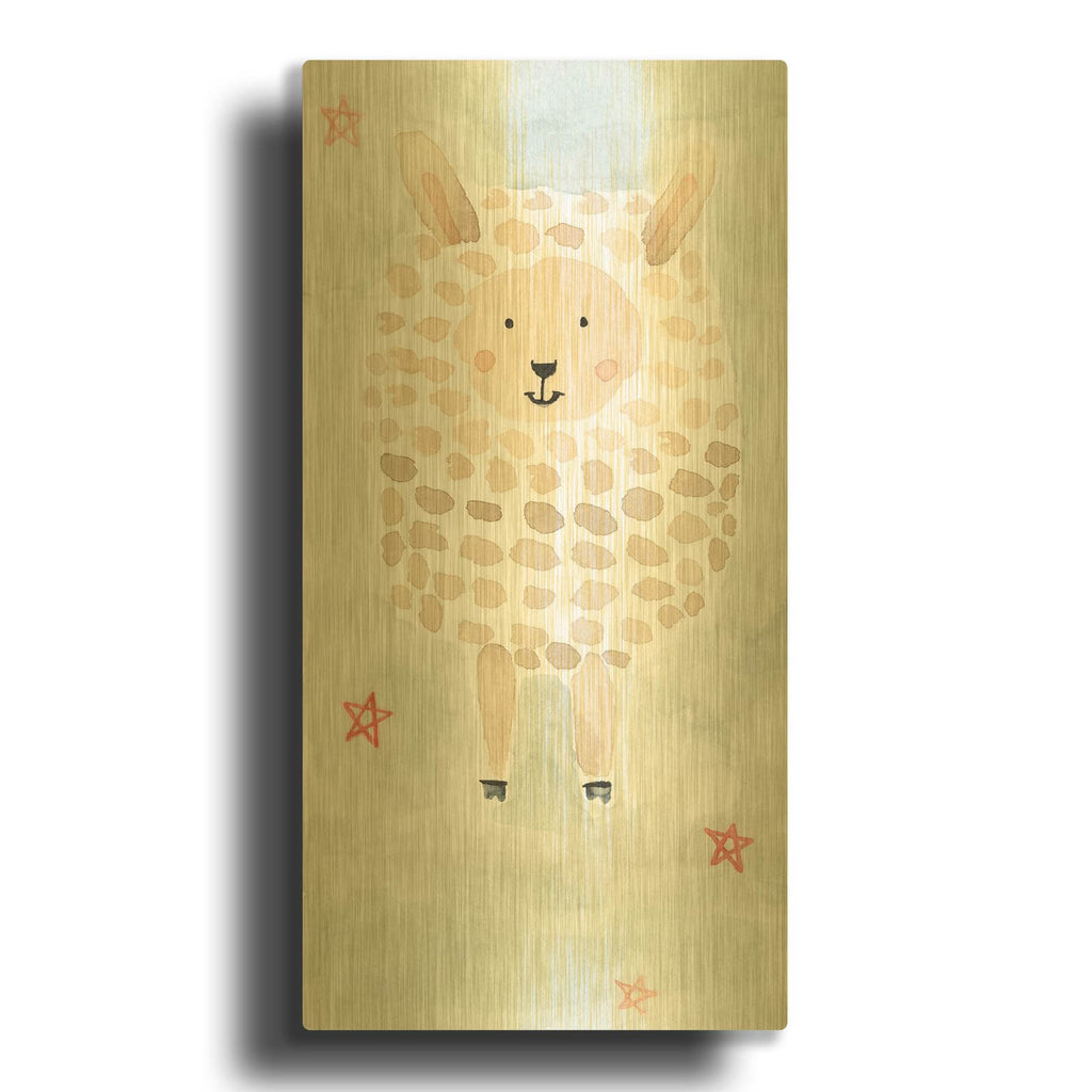 'Counting Sheep No 3' By Natalie Timbrook Gold Metal Wall Art